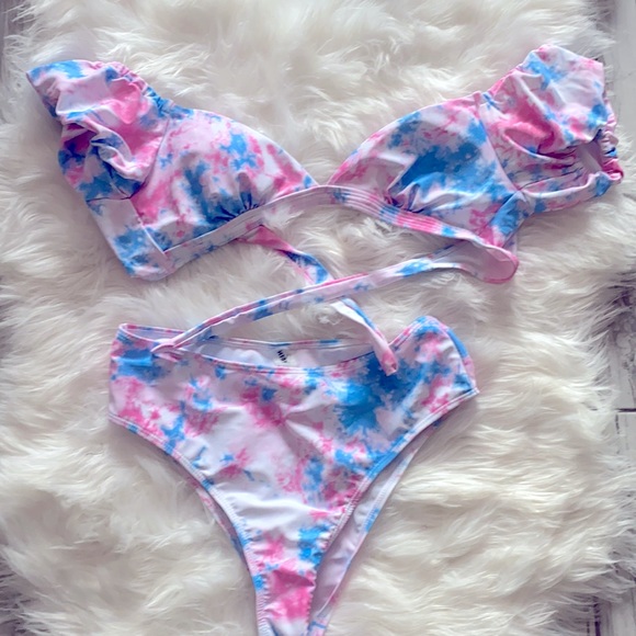 Tie dye Bardot high waisted bikini - Picture 3 of 3